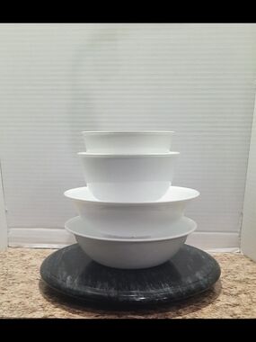 Corelle Winter Frost Serving Bowl Set X 4